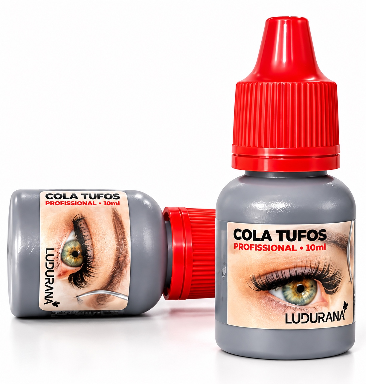 Cola para Cílios Tufos Ludurana Profissional 10ml Preta – Alta Fixação