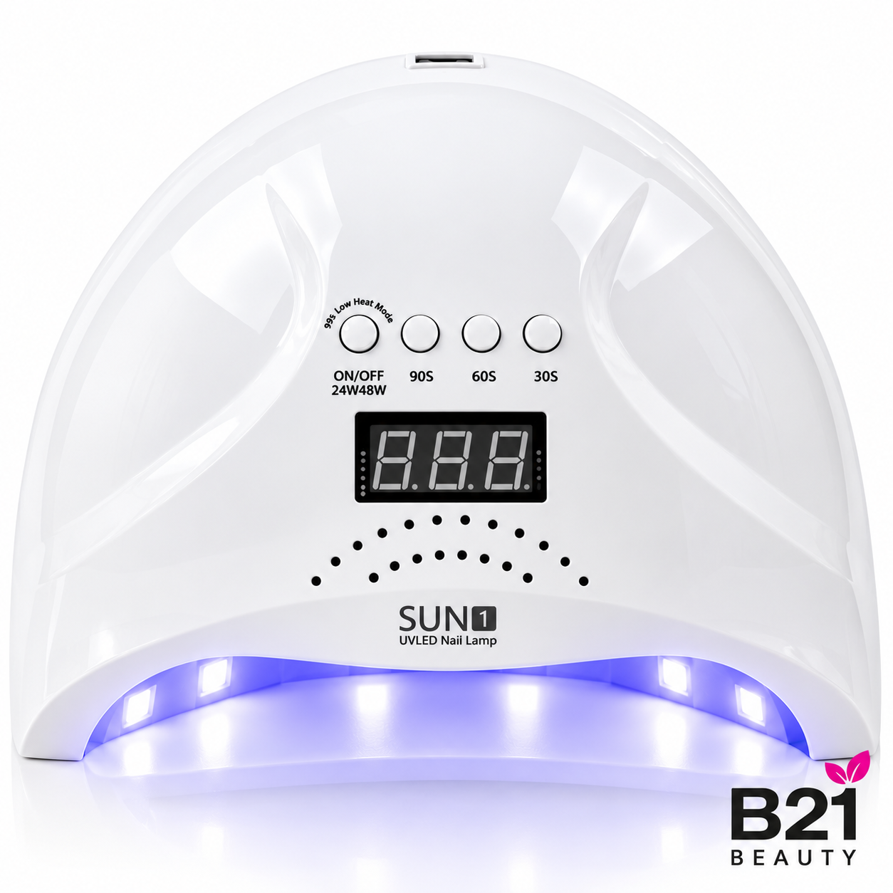 Cabine UV/LED SUN1S 48W com Display Digital e Sensor Automático – Branca